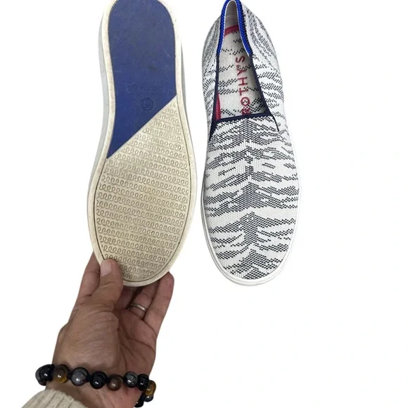 Rothy’s The Sneaker Maritime Tiger Blue Ivory Retired Women’s 7 - Picture 3 of 3